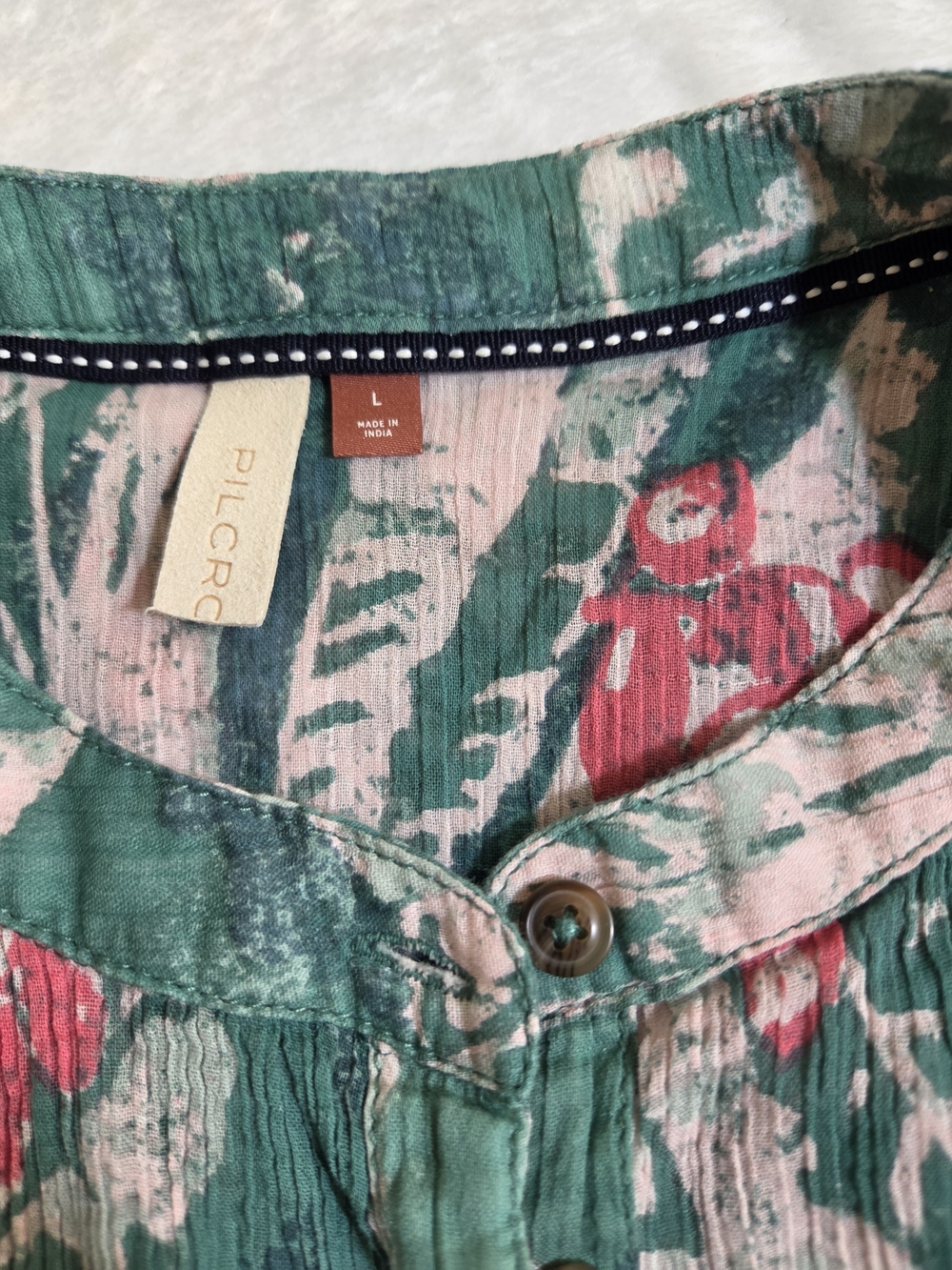 Anthropologie Pilcro Sidney Batwing Blouse 100% Cotton Size L - Picture 7 of 9